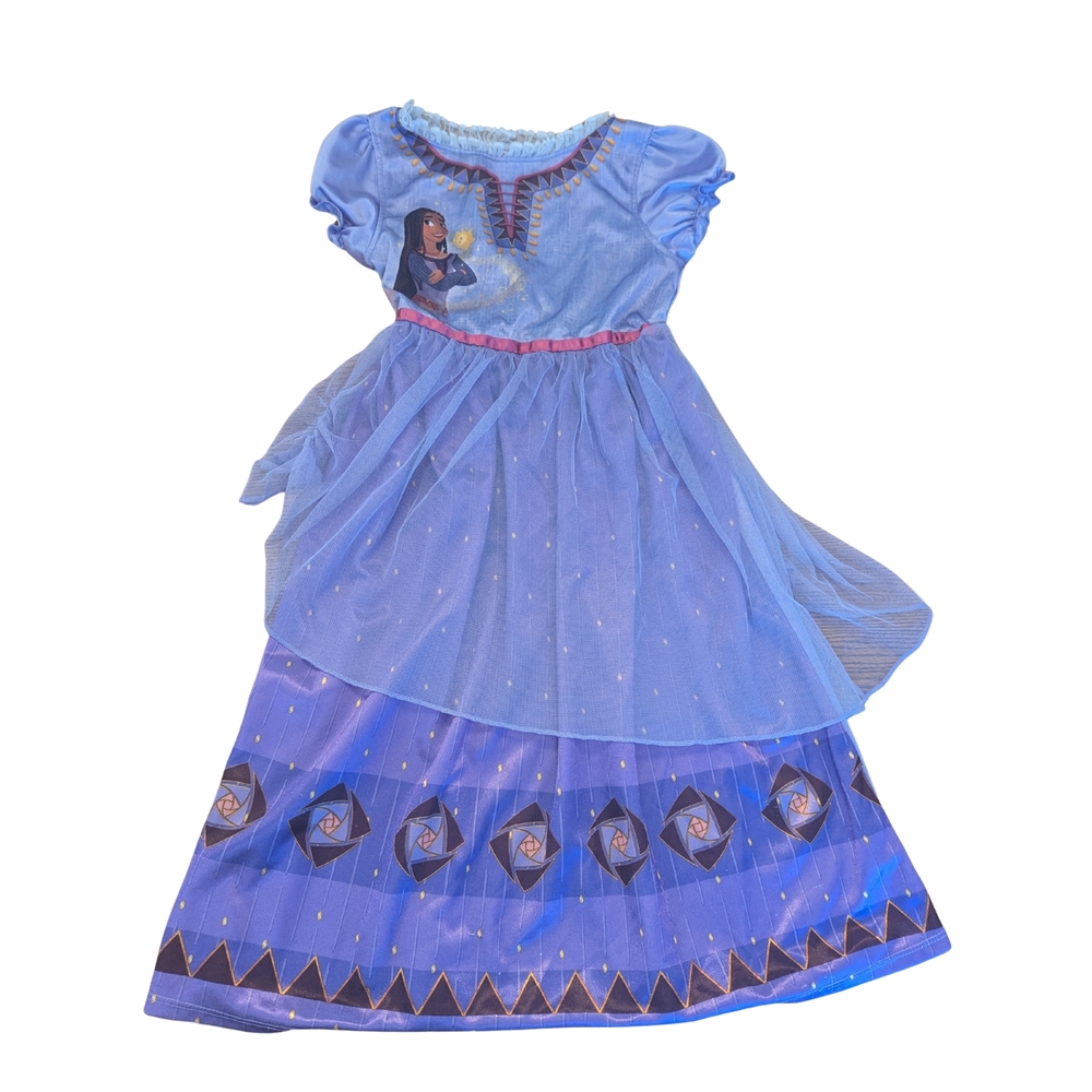 EUC Disney Wish Girls 6 small purple nightgown asha